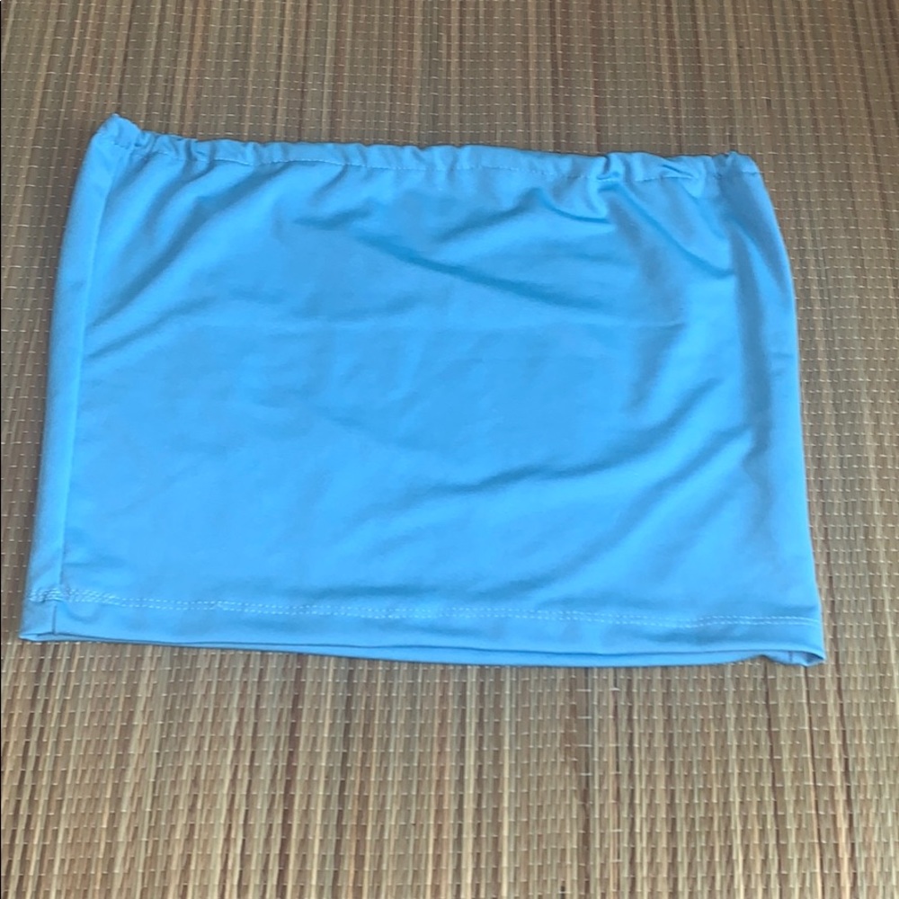 Tube top silky baby blue (s/m)